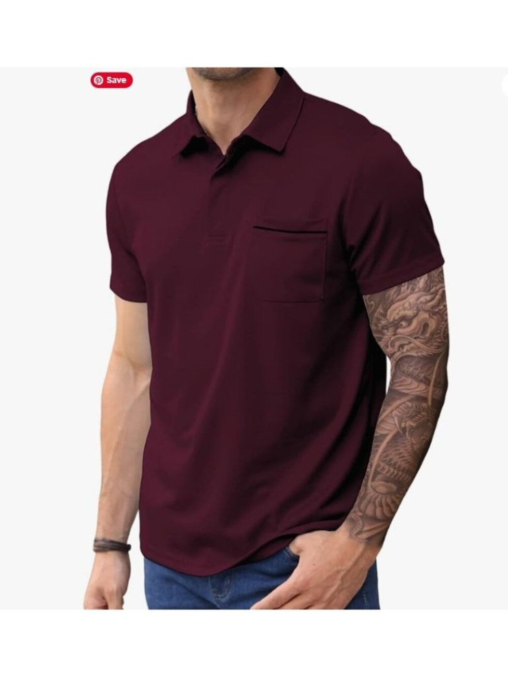LexiArt‎ Golf Polo Shirt Mens XL Burgundy New Short Sleeve